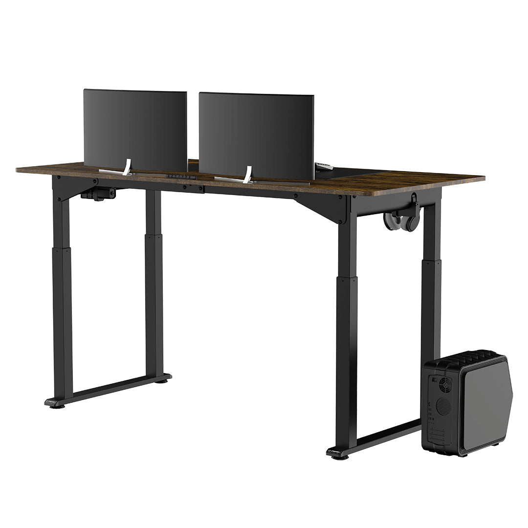 Ultradesk Uplift Gaming-Tisch – 160 × 75 cm, höhenverstellbar, schwarz/braun, Stahl