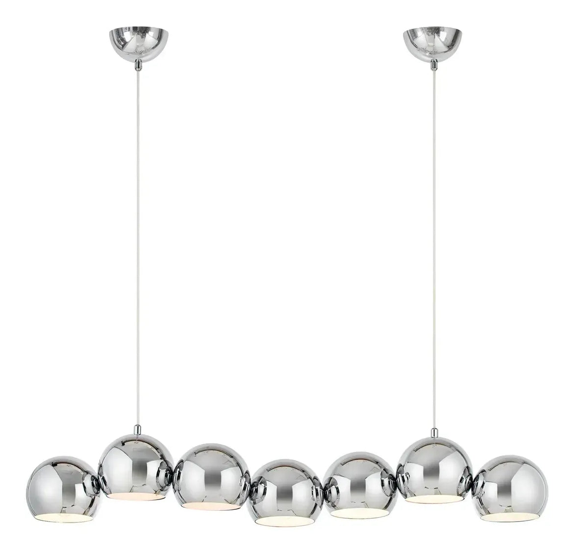 Markslöjd Pendelleuchte CUPOLO – E14, 7-flammig, 40 W, Pendellänge 150 cm – Chrom
