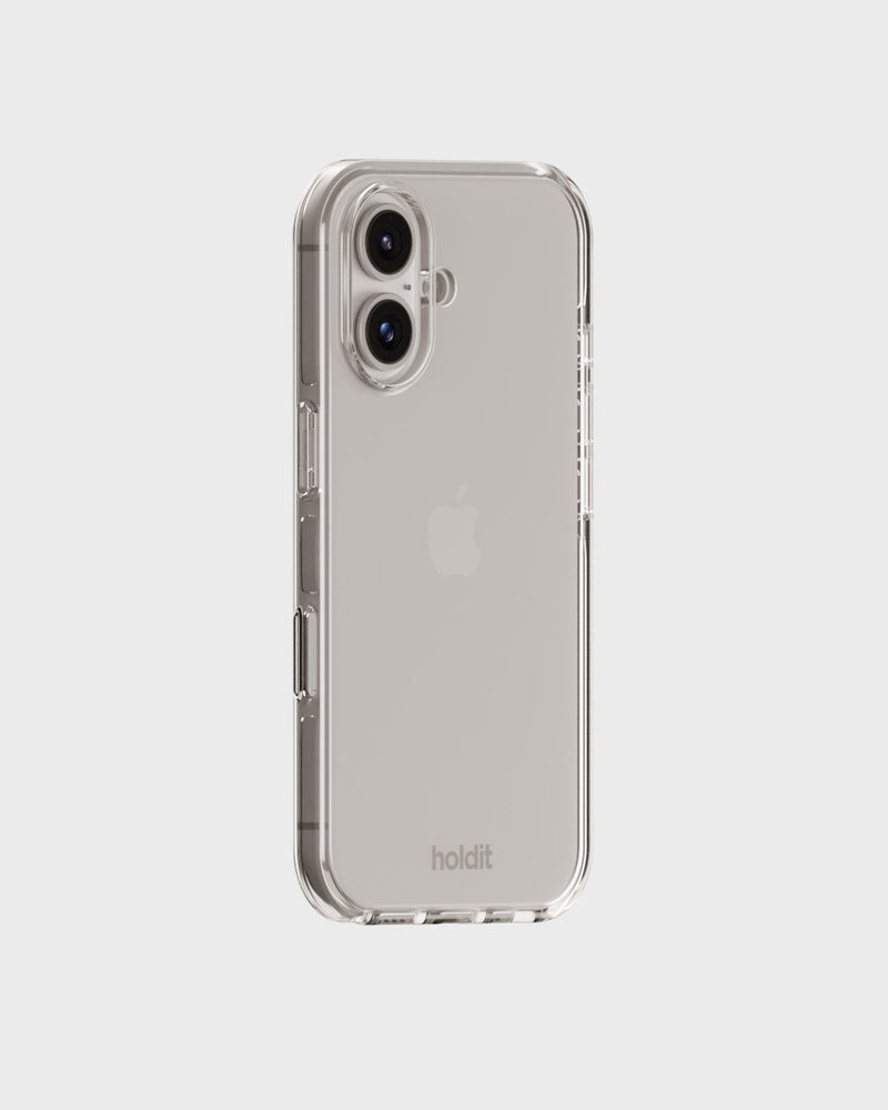 Holdit – Backcover – für Apple iPhone 16 – weiss – TPU – kabelloses Laden, schockresistent