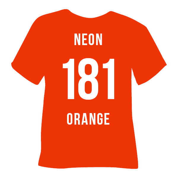 Poli-Tape Aufbügelfolie (HTV), Geflocktes Wärmeübertragungsvinyl, Neonorange, Matt, 30,5 cm × 61 cm, 1 Stk