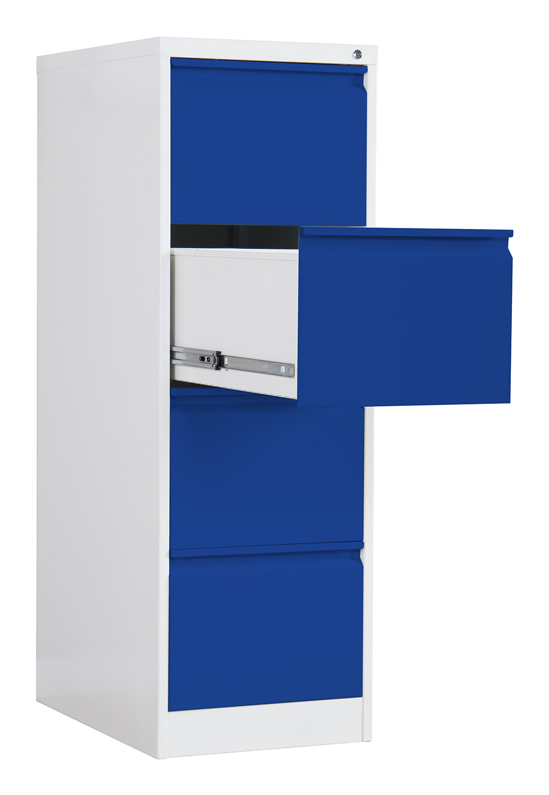 Phoenix Safe Co. Phoenix FC1004GBK – Aktenschrank, 4 Schubladen, abschliessbar, Stahl, 450 × 620 × 1330 mm, Grau/Blau