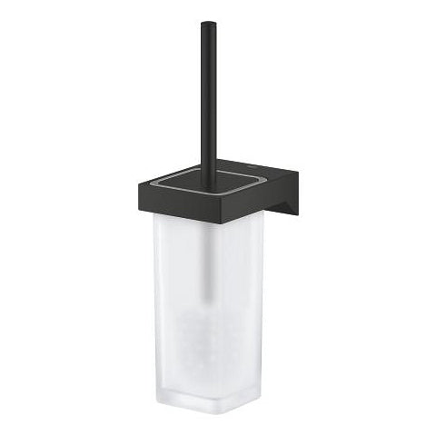 Grohe Selection Cube – WC-Bürstenset – Glas, schwarz, wandmontiert