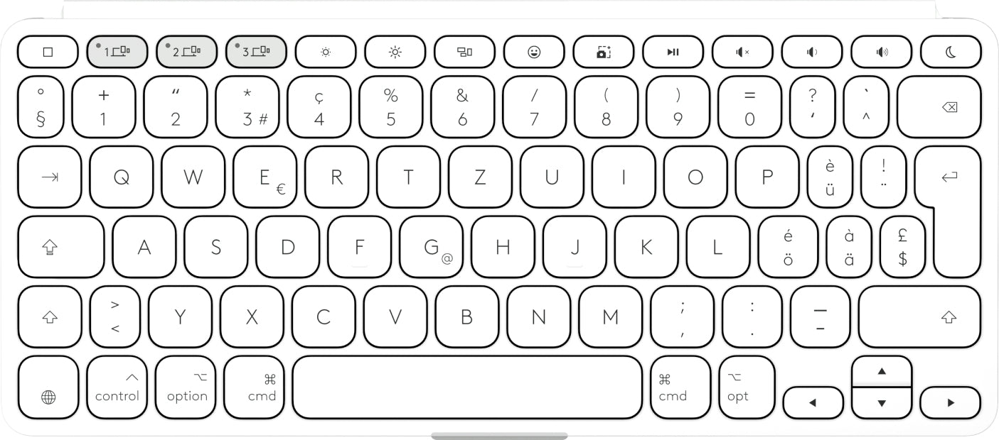 Logitech Keys-To-Go 2 – Tastatur, CH-Layout (DE-CH), Grau