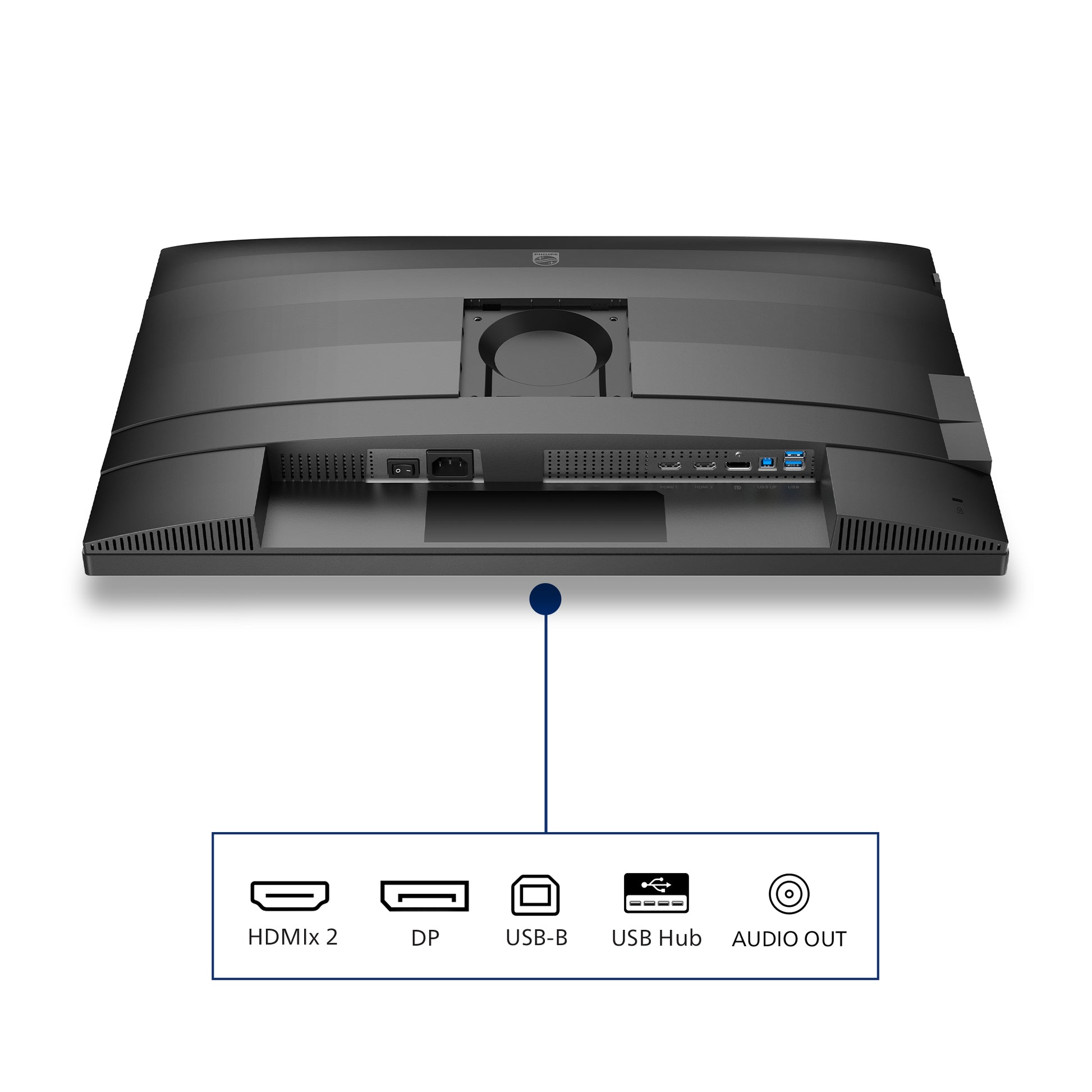 Philips 27B2N4500/00 – Monitor, 27", 120 Hz, 350 cd/m², Adaptive Sync, Integrierte Lautsprecher, USB-Hub, Grau