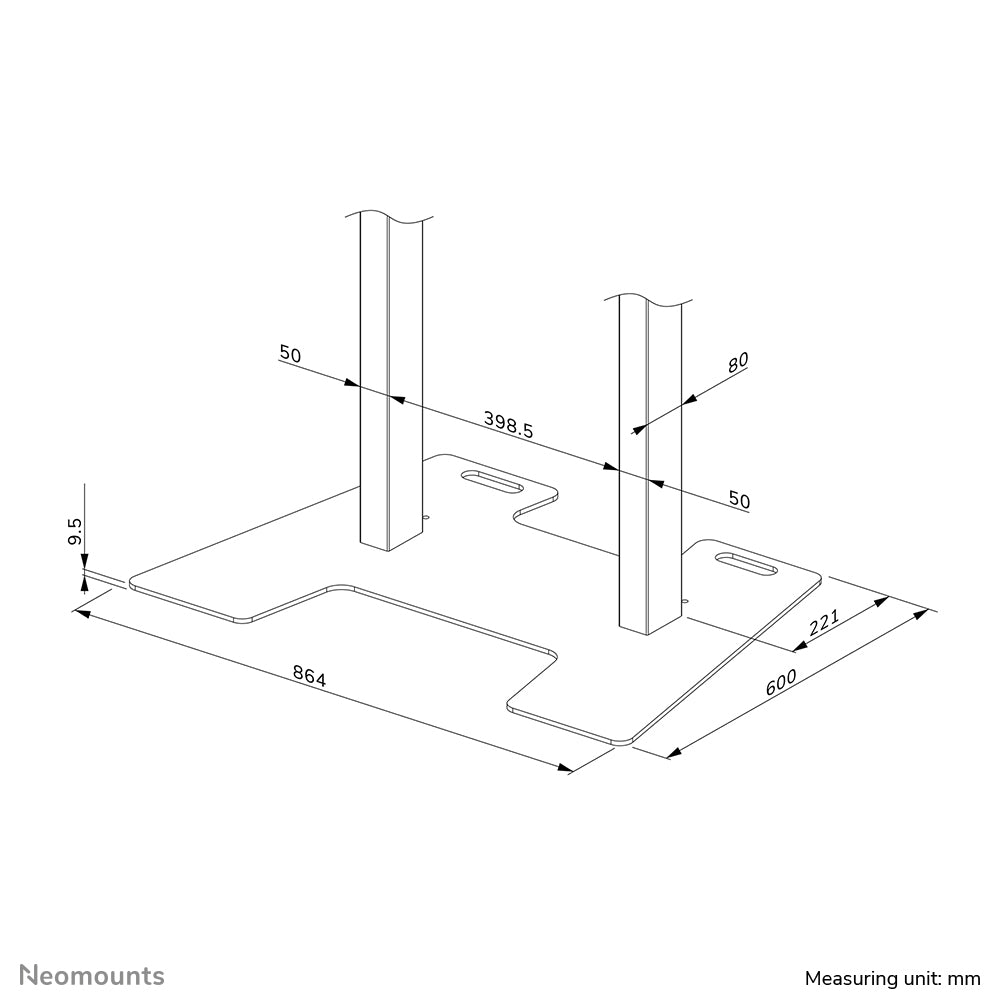 Neomounts AFP-875WH – Standfüsse für FL55-875WH1, WL55-875WH1