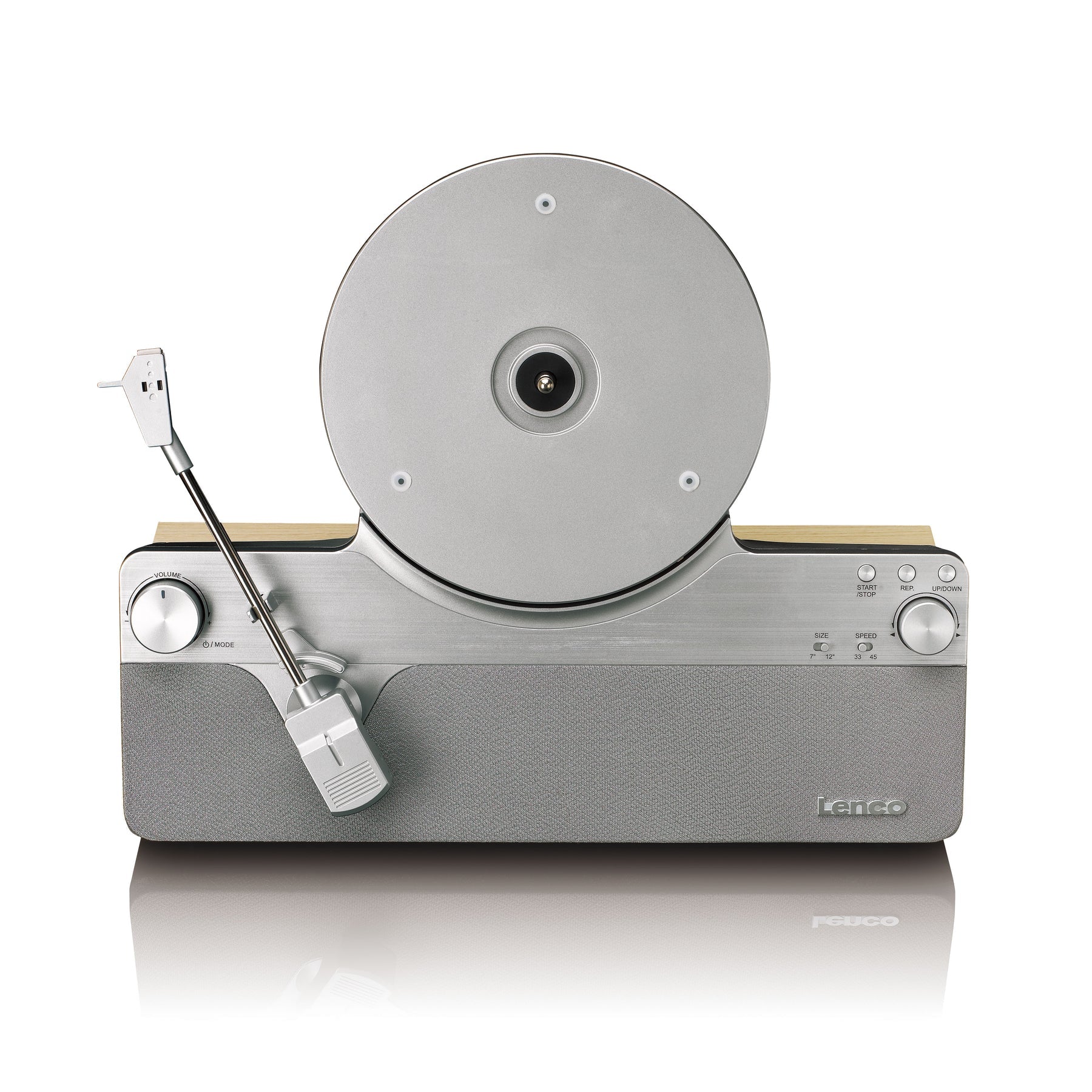 Lenco LSA-071SI – Plattenspieler (Riemenantrieb, vollautomatisch), Bluetooth 5.3, 33⅓/45 U/min – Grau