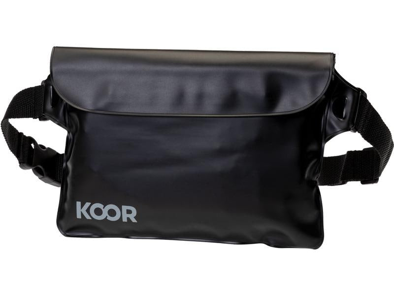 KOOR Pouch/Umhängetasche – für Smartphones, PVC, Schwarz, wasserfest, mit Schultergurt