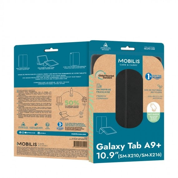 Mobilis Tablet-Hülle für Galaxy Tab A9+ 10,9" (SM-X210 / SM-X216) – Schwarz