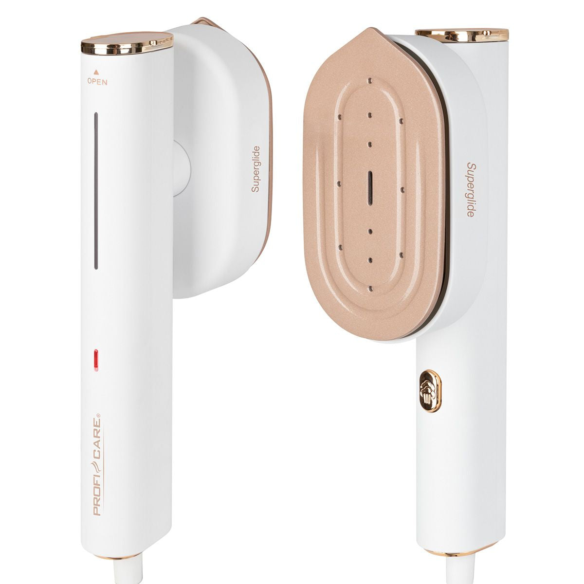 ProfiCare Dampfglätter PC-DG 3124 – Roségold, Weiss, Keramiksohle, Vertikal & Horizontal