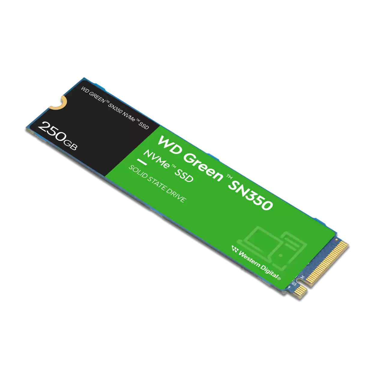 Western Digital Green SN350 – 250 GB M.2 NVMe PCIe 3.0, 2400 MB/s Lesen, 3500 MB/s Schreiben, TLC