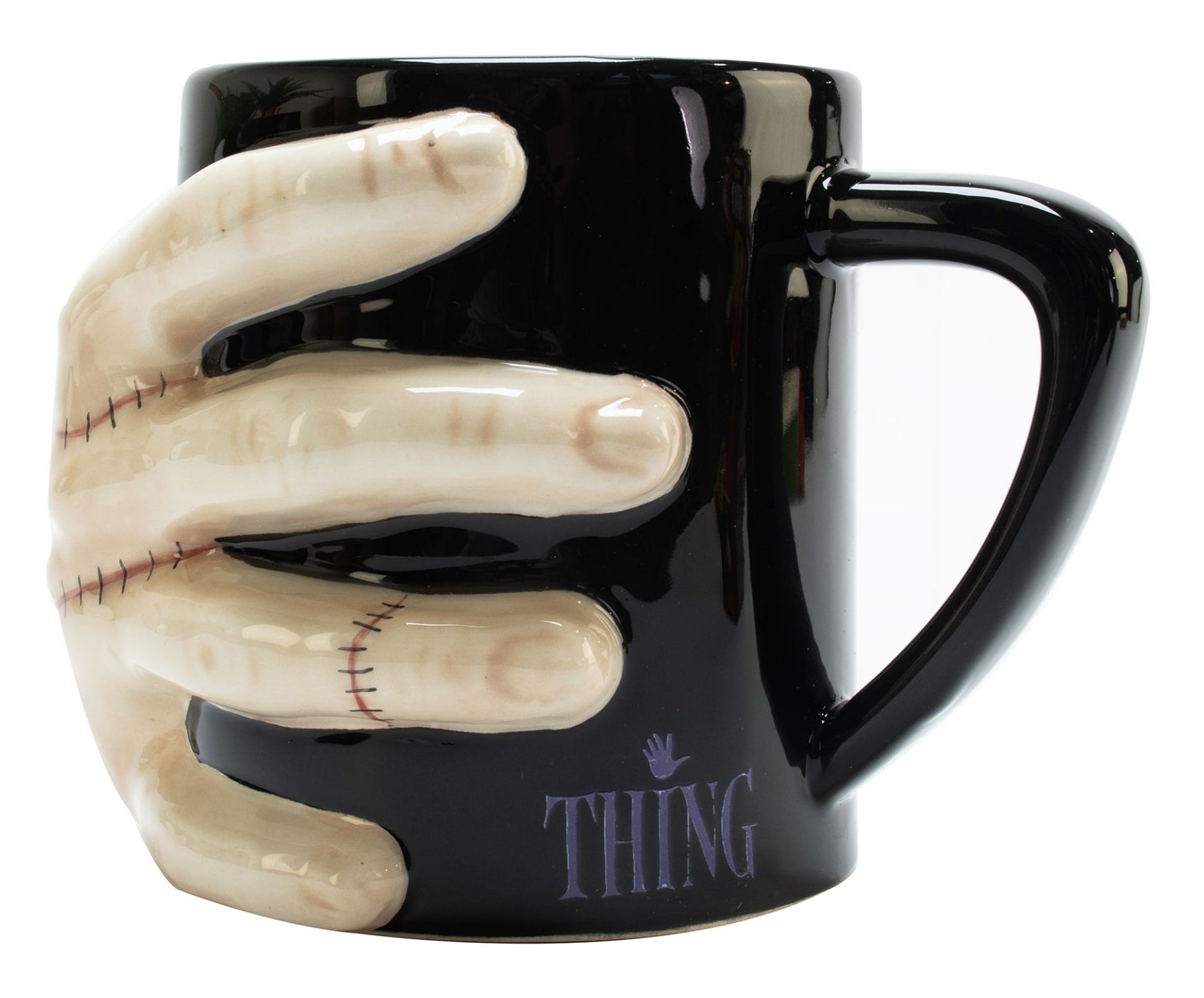 Thumbs Up Teetasse Wednesday – 330 ml, Keramik, Beige/Schwarz