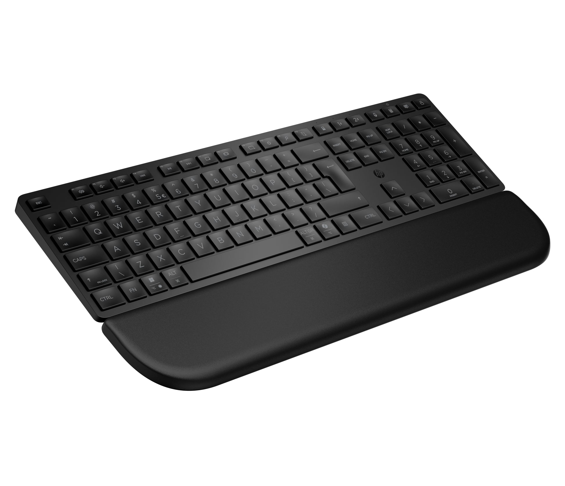 HP 580K – Tastatur – Bluetooth & 2,4 GHz USB-A (Empfänger) – mit Handballenauflage – Schwarz
