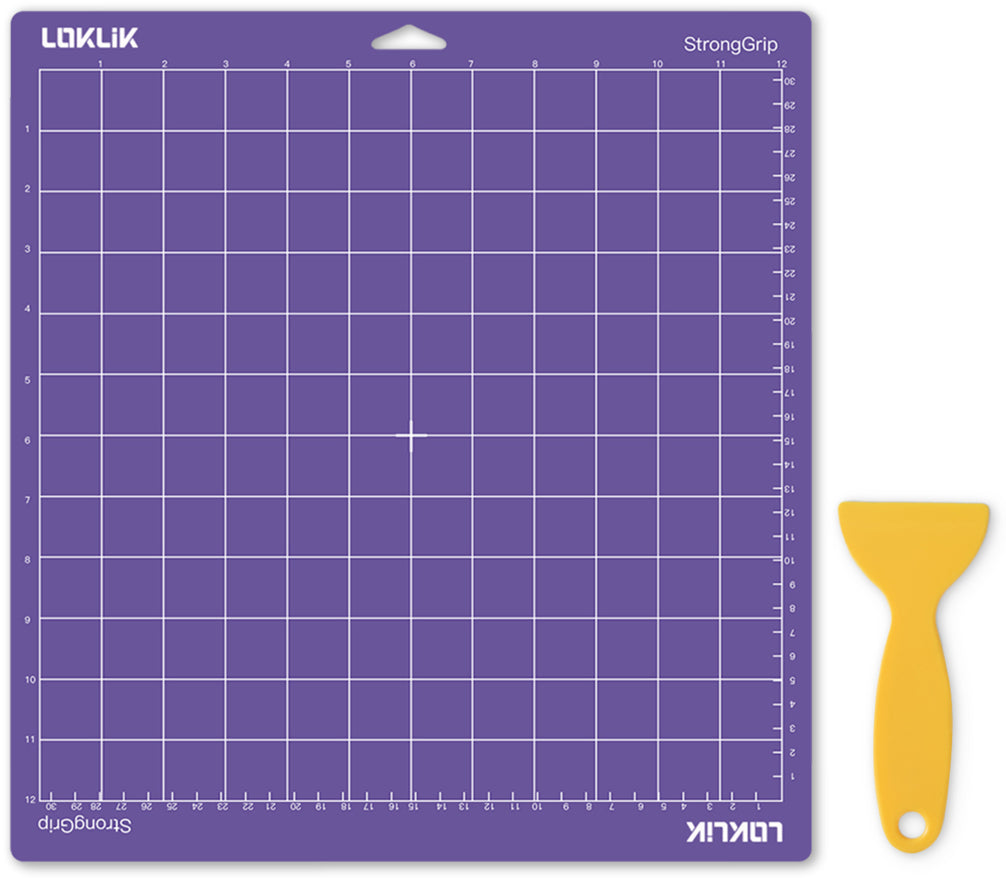 LOKLiK Plotter-Matte StrongGrip – 35,5 × 33,0 cm – violett – für Cricut Maker – 3er-Set