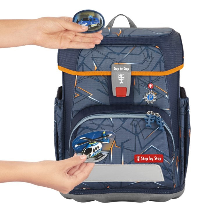 Step by Step Schulrucksack-Set Cloud – 5-teilig – Helicopter Sam – Recycelte Materialien