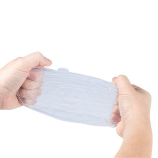 Westmark Frischhaltedeckel 6er Set, Ø 20,5 × 2,5 cm, Silikon, transparent