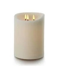 Balthasar Dekorative Aussenleuchte – Ø 15 cm – Warmweiss – Batteriebetrieben, Timer, Fernbedienung – Beige, Wachs