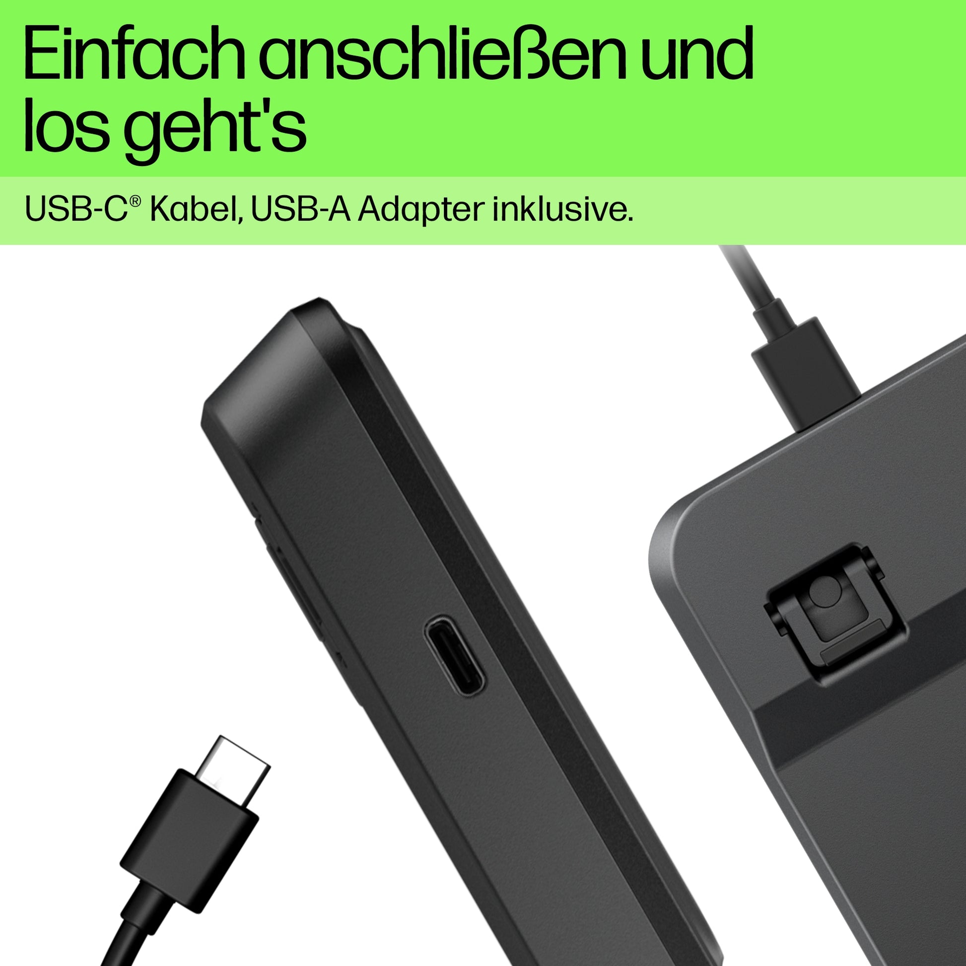 HP 400 – Tastatur, kabelgebunden (USB-A/USB-C), US-Layout (EN) – für Windows, macOS & ChromeOS