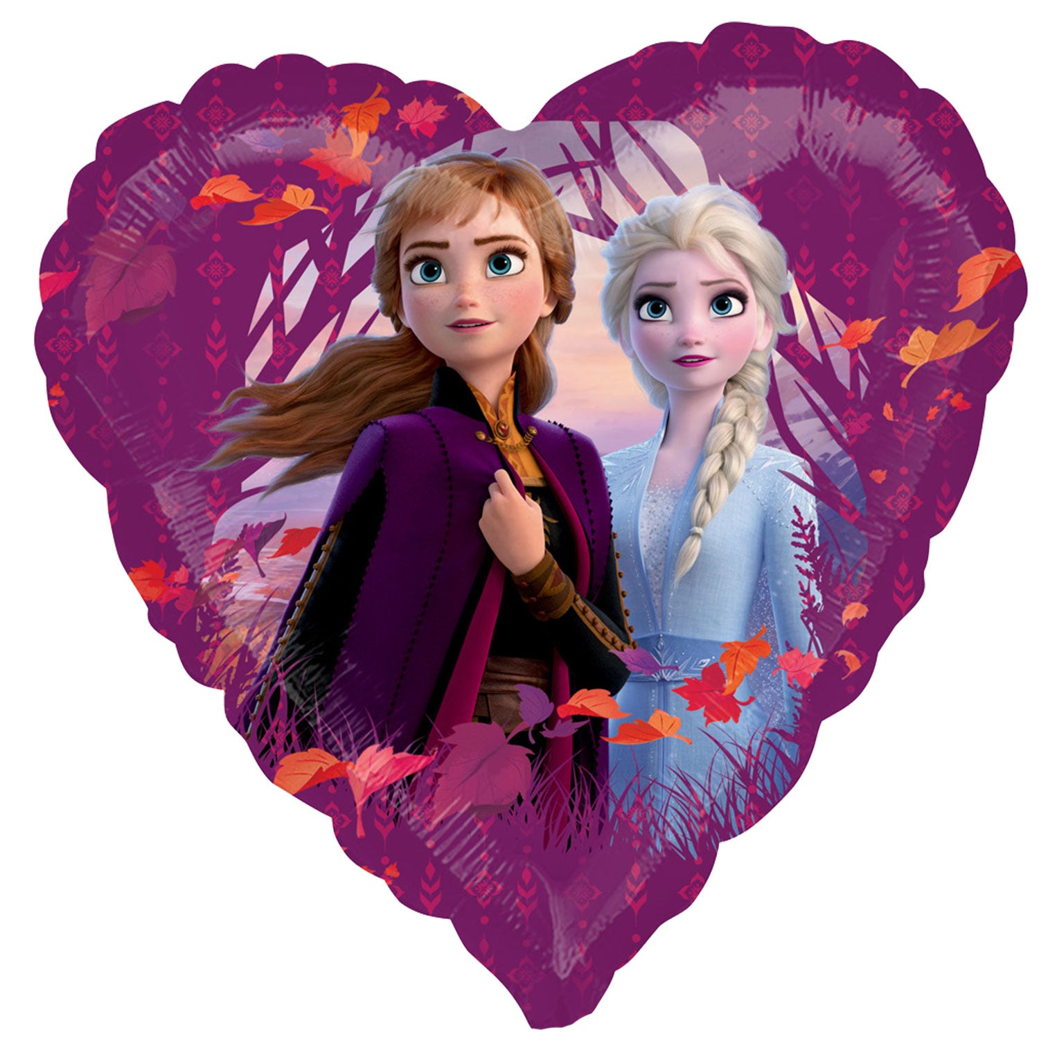 Amscan Folienballon Frozen Herz – Dunkelviolett – 45 cm – Folie – 1 Stk