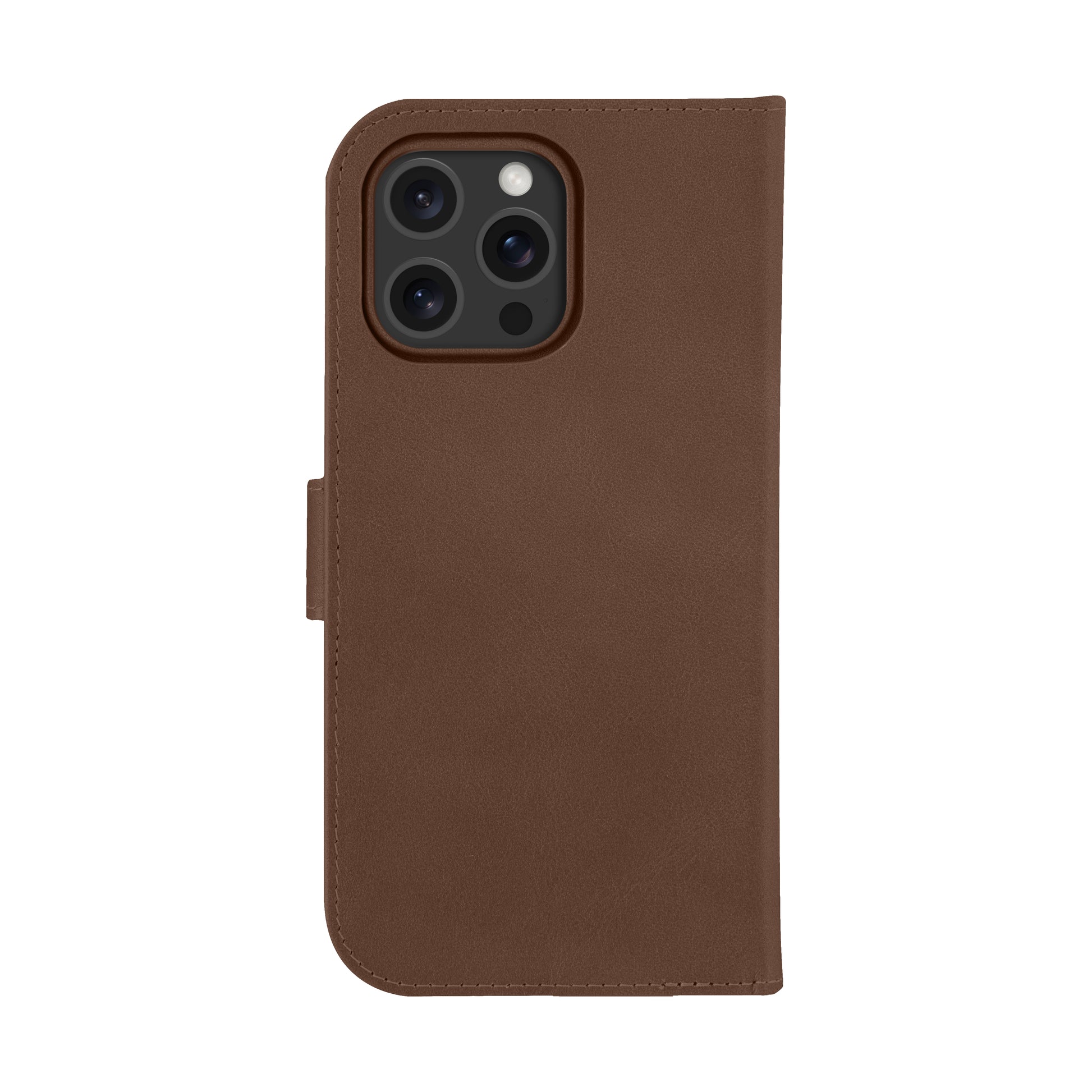 dbramante1928 Lynge Wallethülle – für Apple iPhone 16 Pro Max, MagSafe, 3 Kartenfächer, Leder, Dark Tan