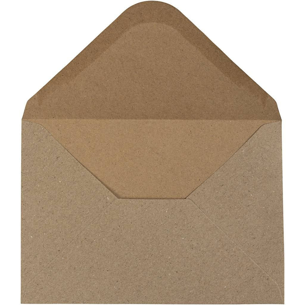 Creativ Company Couvert C6, ohne Fenster, selbstklebend, braun, 120 g/m² – 50 Stk.
