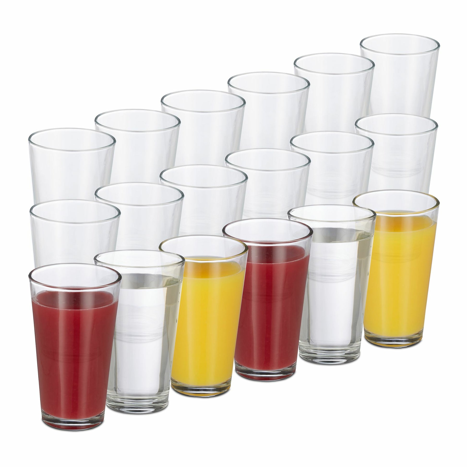 Relaxdays Trinkglas – 500 ml, Ø 9 cm, H 14,5 cm, Glas, Transparent
