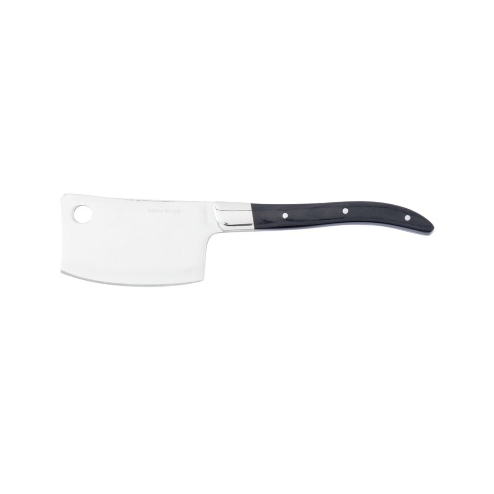 Arthur Krupp Tomahawk Steakmesser – 12 cm, Glatter Schliff, Edelstahl, Griff Pakkawood