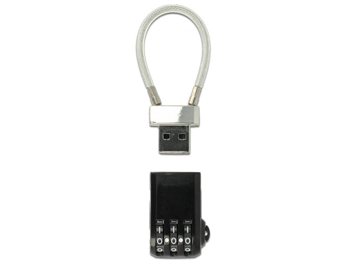 Navilock Gepäckkombinationsschloss – USB, Zahlenschloss – für alle Marken – Schwarz, Plastik