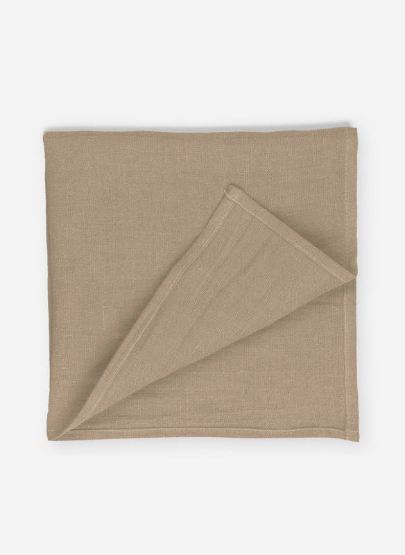 PROFLAX Stoffserviette – Hellbraun – 40 × 40 cm, Leinen – 1-er-Set