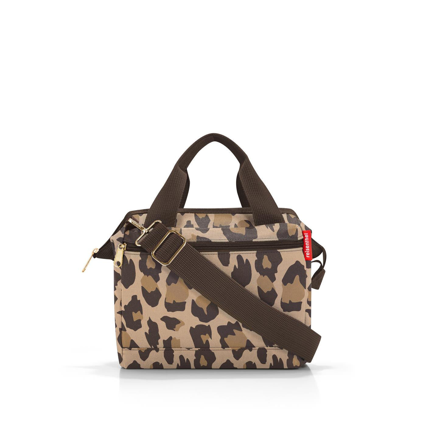 Reisenthel Umhängetasche Allrounder Cross – 4 l, Polyester, Leo Macchiato, 22 × 24 × 13 cm