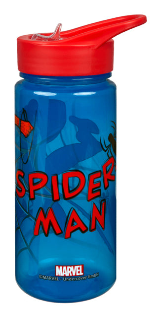Scooli Kindertrinkflasche 500 ml – mit Strohhalm, Kunststoff, Spider-Man