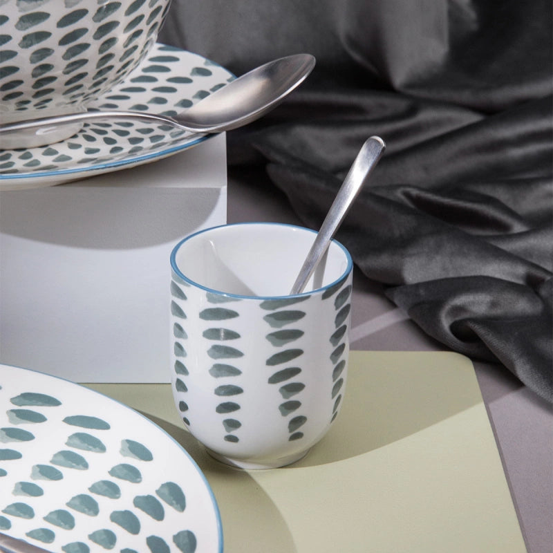 Lunasol Geschirrset – 24-teiliges Set, Ø 25/21,3/15,2/7 cm, Porzellan, spülmaschinenfest, mikrowellengeeignet