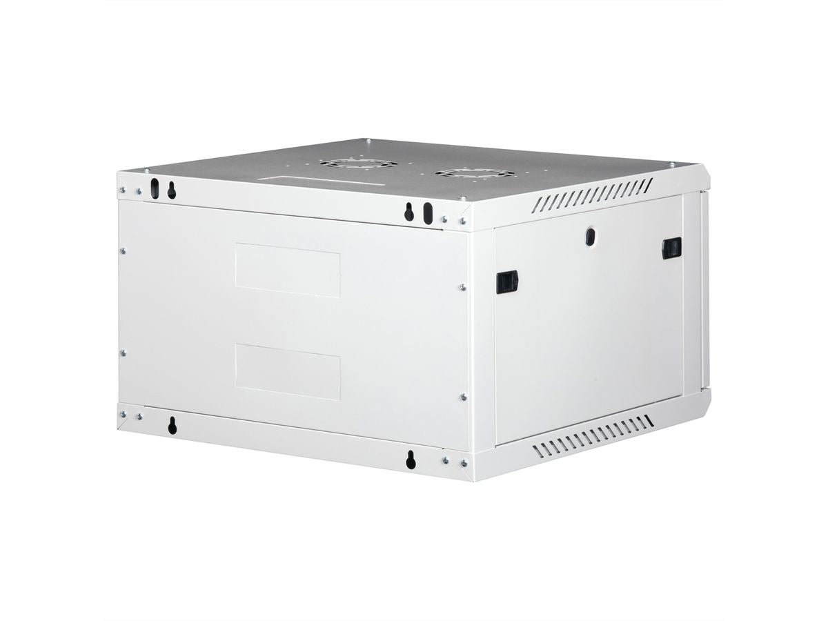 ROLINE Basic Plus – 19" Wandverteiler 6U, IP20, abschliessbar, 600 × 600 × 379 mm, lichtgrau, Stahl
