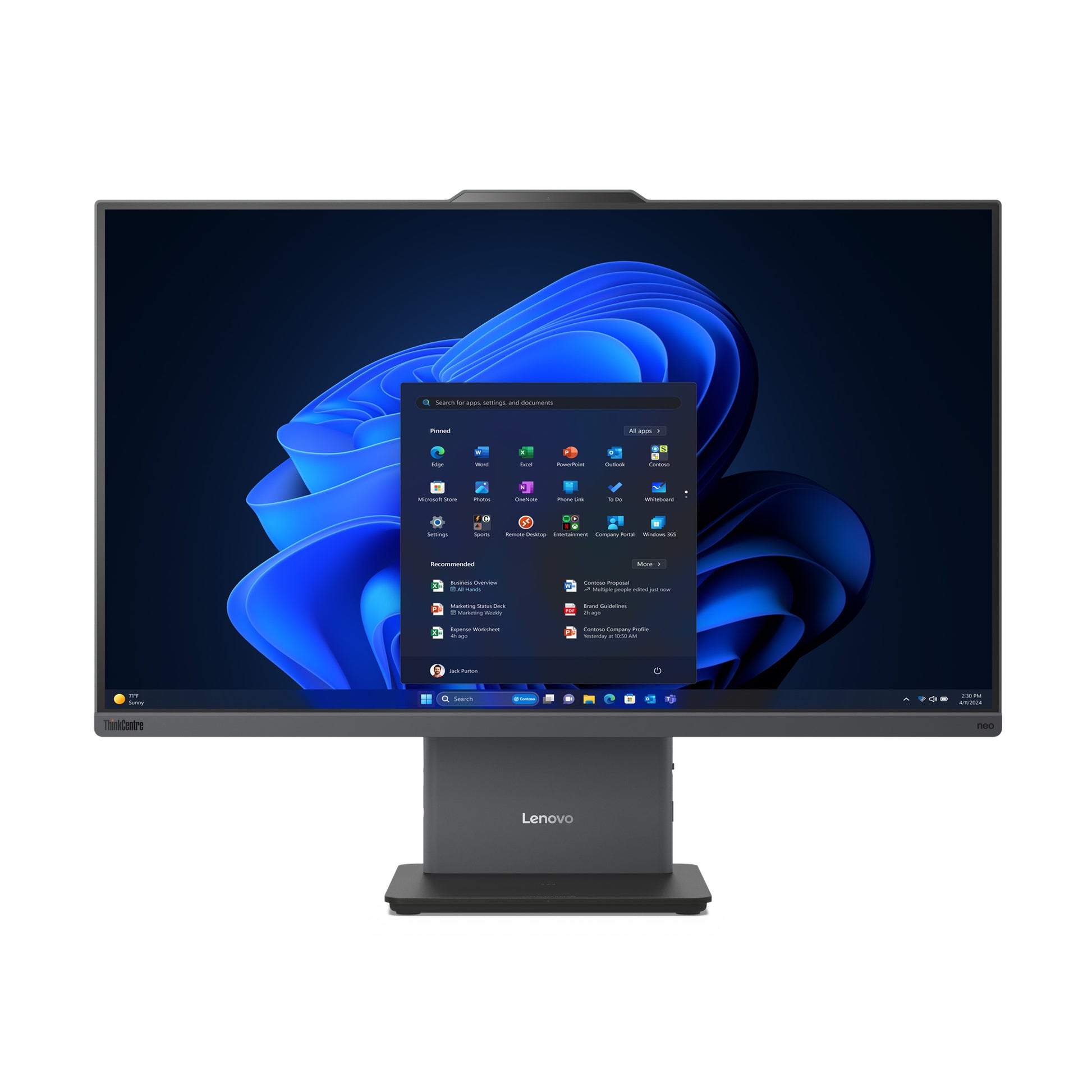 Lenovo ThinkCentre neo 55a All-in-One – 23,8" Full HD, AMD Ryzen 5 220, 16 GB RAM, 512 GB SSD, Windows 11 Pro