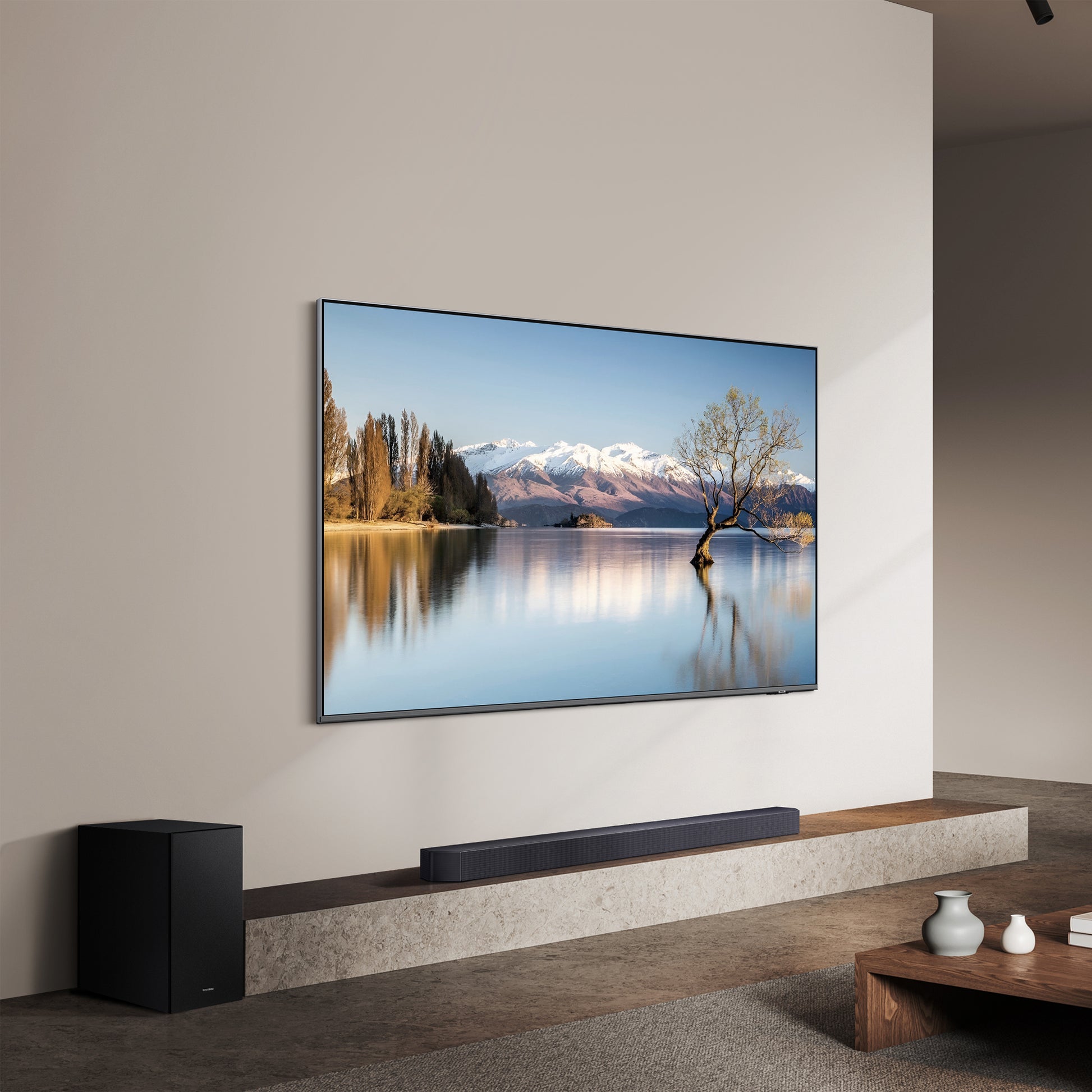 Samsung Q-Serie HW-Q600F – Soundbar mit kabellosem Subwoofer – 3.1.2, 380 W, für Samsung Q-Symphony, Schwarz