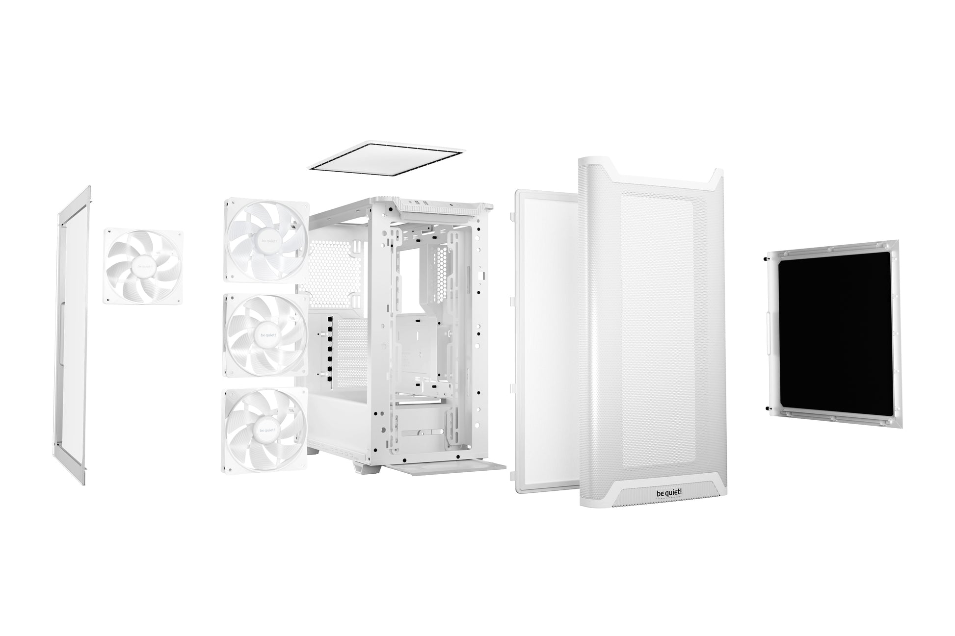 be quiet! be quiet Pure Base 501 LX – Midi-Tower – Weiss, ATX/mATX/Mini-ATX, 3×120/1×140 mm, 36,8 cm GPU