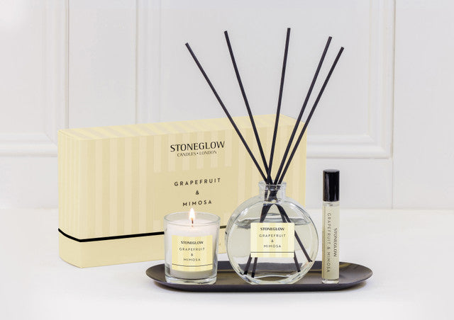 Stoneglow Geschenkset Grapefruit – 3-teilig – Raumduft 120 ml