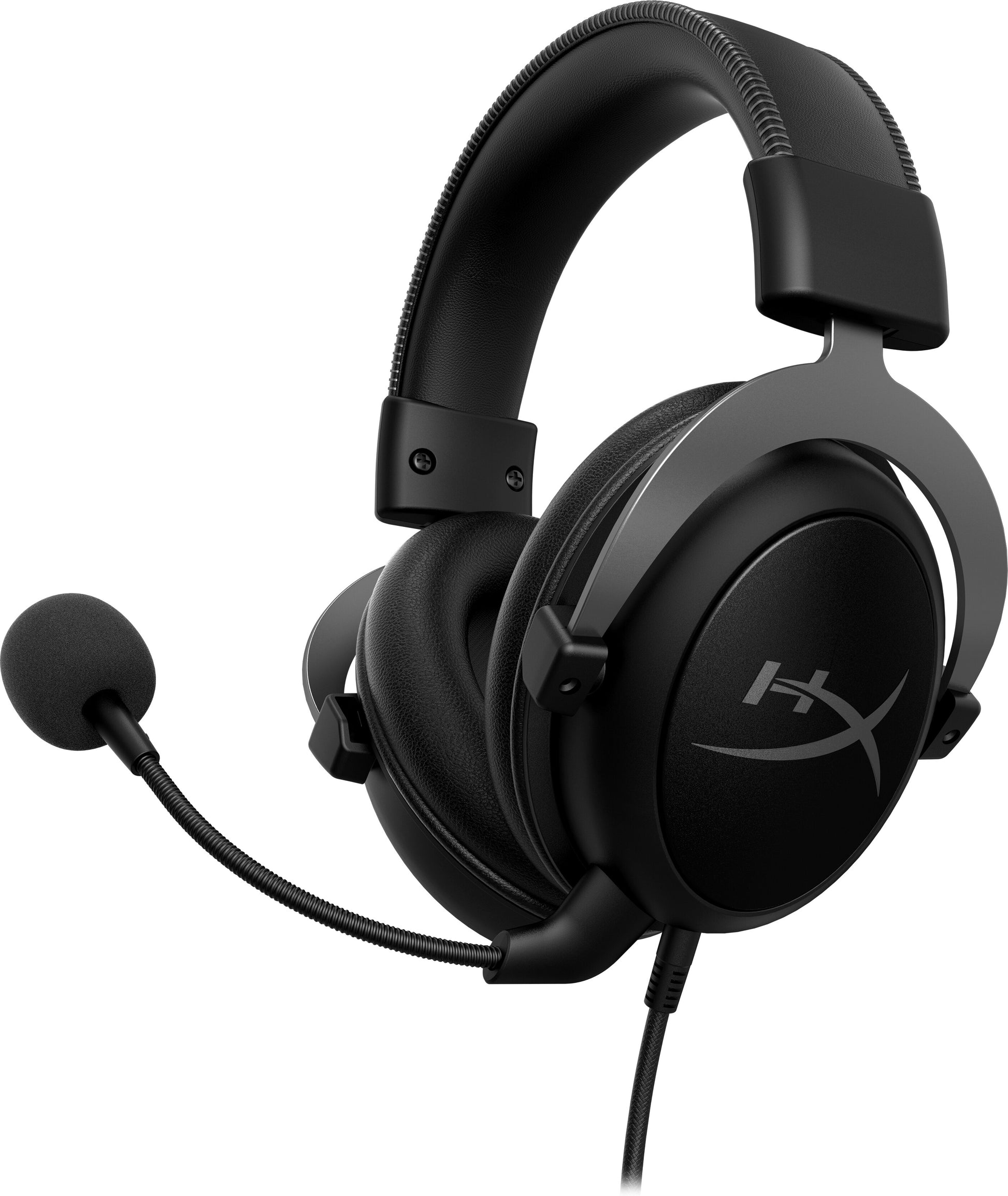 HyperX Cloud II Gaming-Headset – Over-Ear, Stereo, Kabelgebunden, mit USB-Anschluss, für PC, PS5, PS4, Schwarz/Grau
