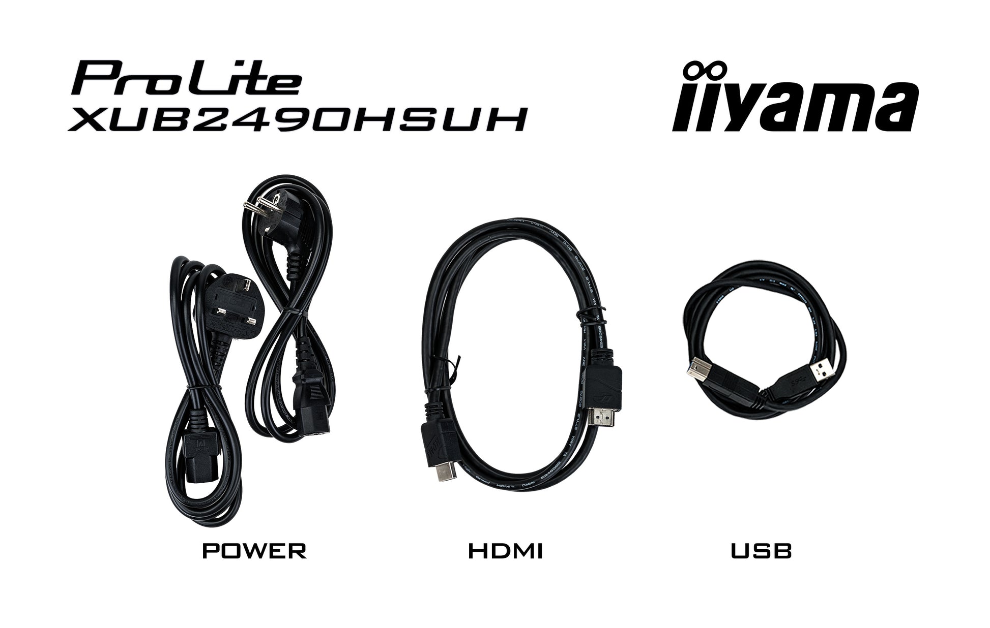 iiyama ProLite XUB2490HSUH-B2 – Monitor, 23,8", 1920 × 1080 (Full HD), IPS, 250 cd/m²