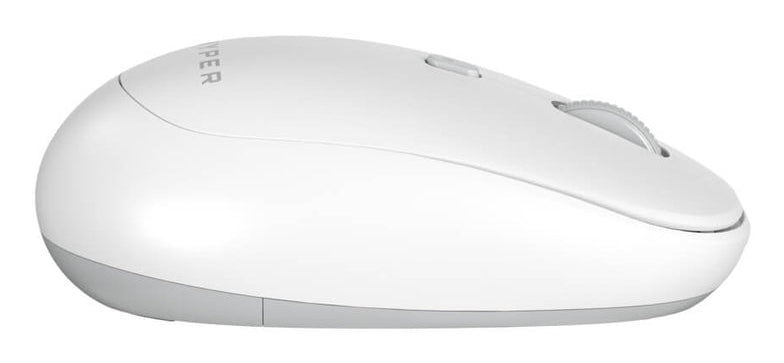 HyperSpace Next HS2100GL Mobile Maus – kabellos, für Rechtshänder, programmierbare Tasten, weiss