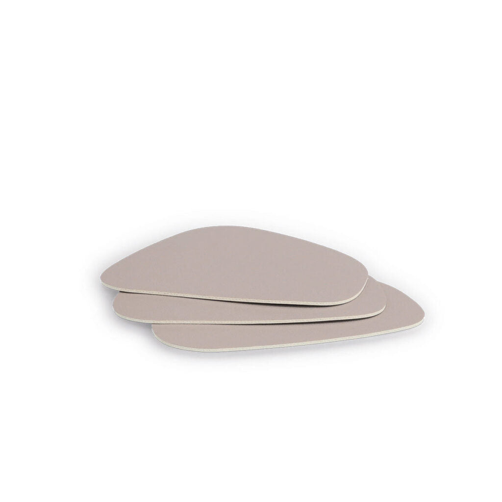 Zeller Present Glasuntersetzer – 4er Set, 10 × 12 cm, Kunststoff (PVC), Beige