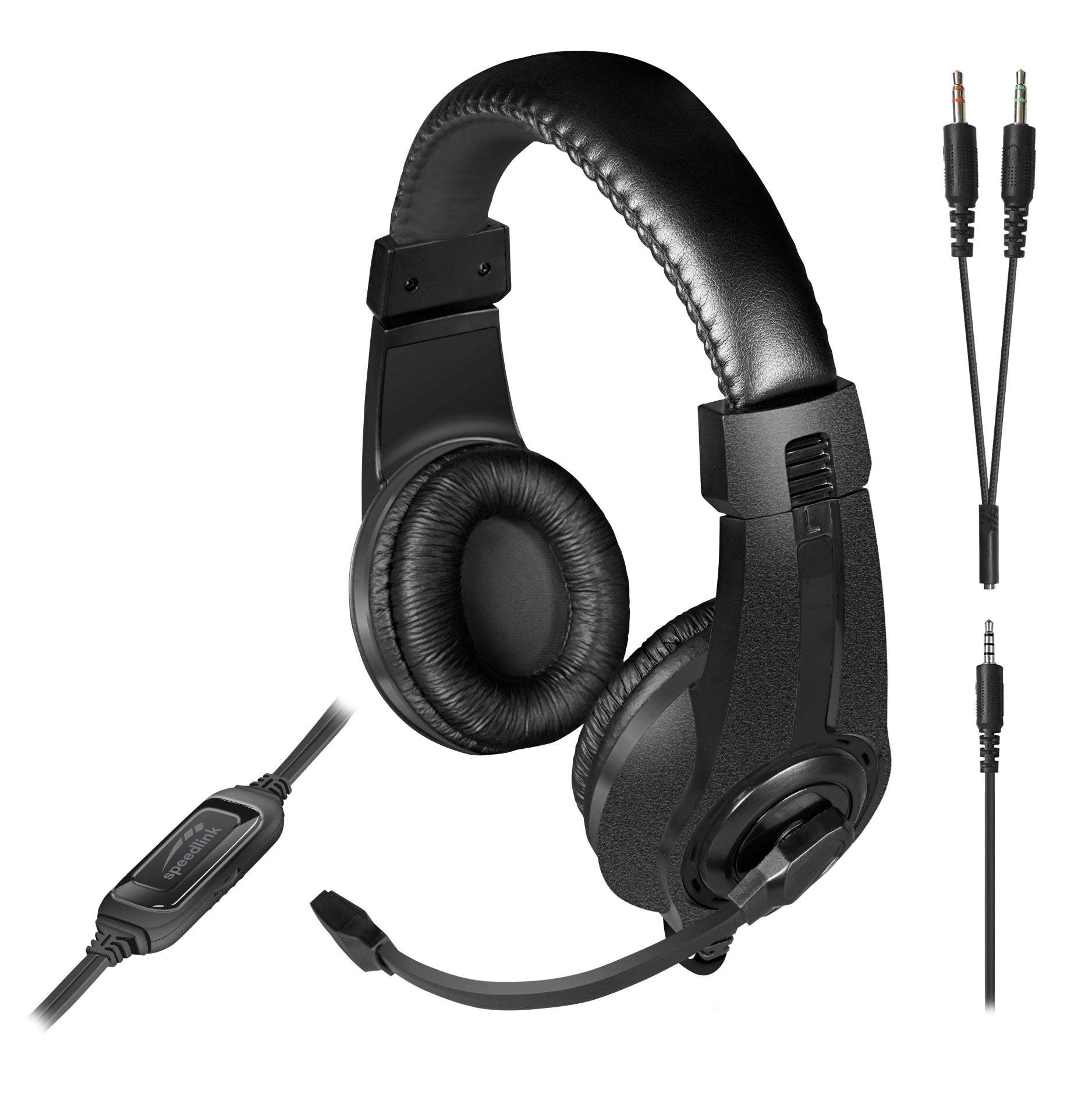 SPEEDLINK LEGATOS Gaming-Headset – On-Ear, Stereo, Kabelgebunden, 3,5 mm Klinke, für PC, PS5, PS4 u. a., Schwarz