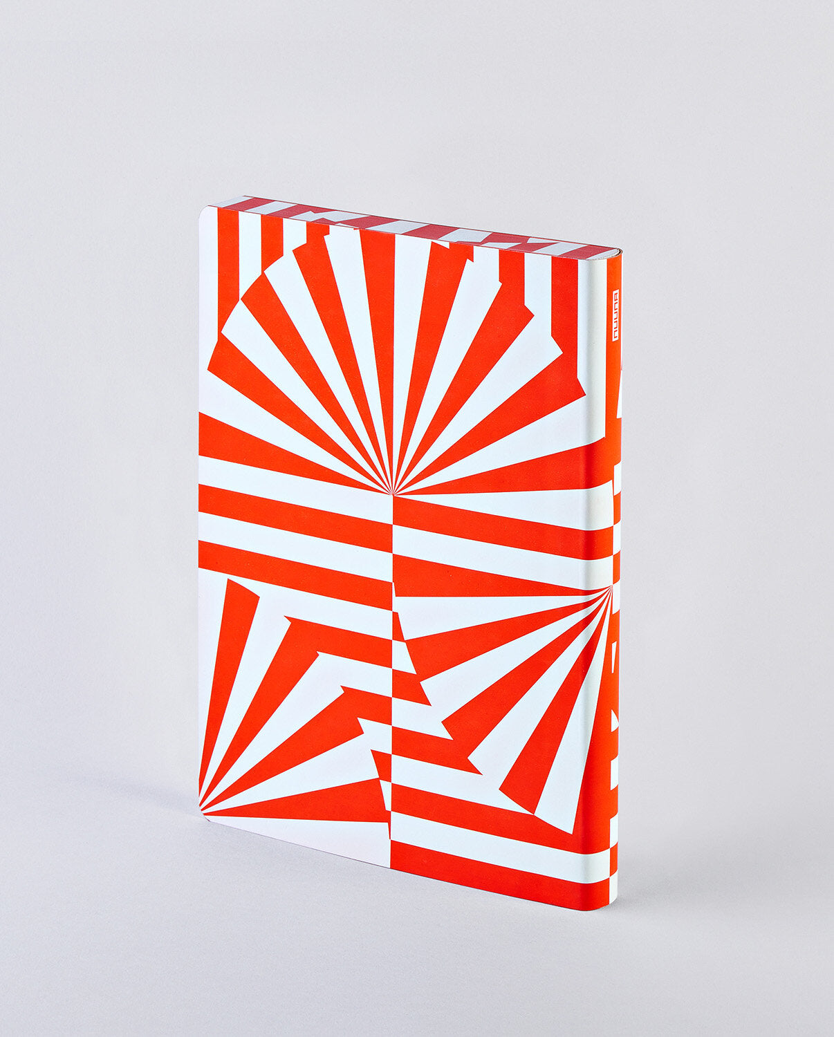 nuuna Notizbuch – 165 × 220 mm – 120 g/m² – Softcover, Fadenheftung, nummerierte Seiten – Rot/Weiss