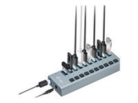 i-tec Ladegerät – 48 W, 10× USB-A, mit externem Netzteil – für Tablets, Notebooks, Ultrabooks und mehr