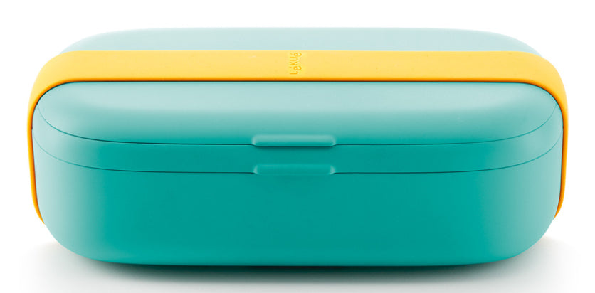 Lékué Lunchbox 500 ml, 10,3 × 19,3 × 6,2 cm, Polypropylen (PP)/Silikon, türkis