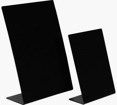 Exacompta Tischkreidetafel DIN A5 (148 × 210 mm) – Schieferoptik (HIPS-Polystyrol), Schwarz – Hoch/Quer