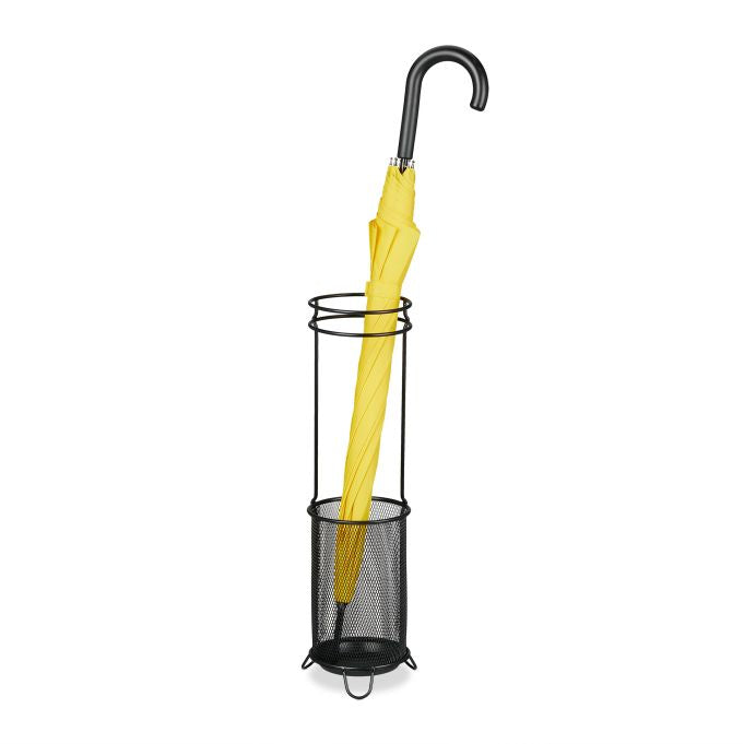 Relaxdays Schirmständer – Stahl, Schwarz, Ø 16 × 52,5 cm
