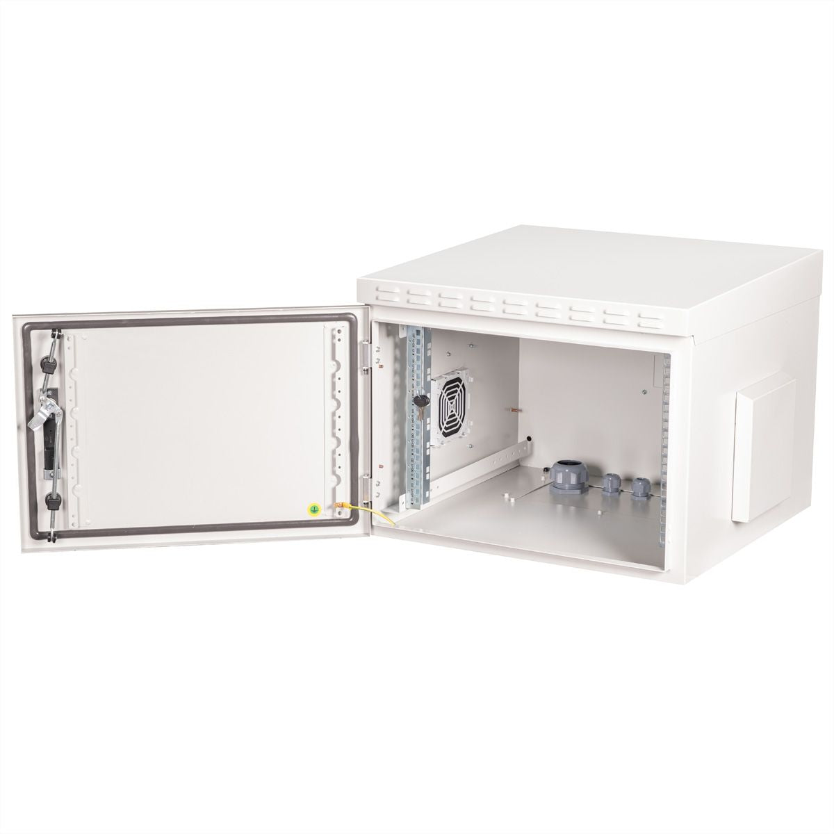 ROLINE Pro – 19" Wandverteiler 7U, IP55, abschliessbar, 600 × 600 × 510 mm, lichtgrau, Stahl