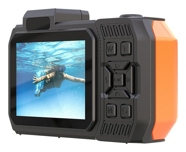 AgfaPhoto Realishot Wp9500 Action – Unterwasserkamera, wasserdicht bis 3 m, 24 MP, 5K, Orange