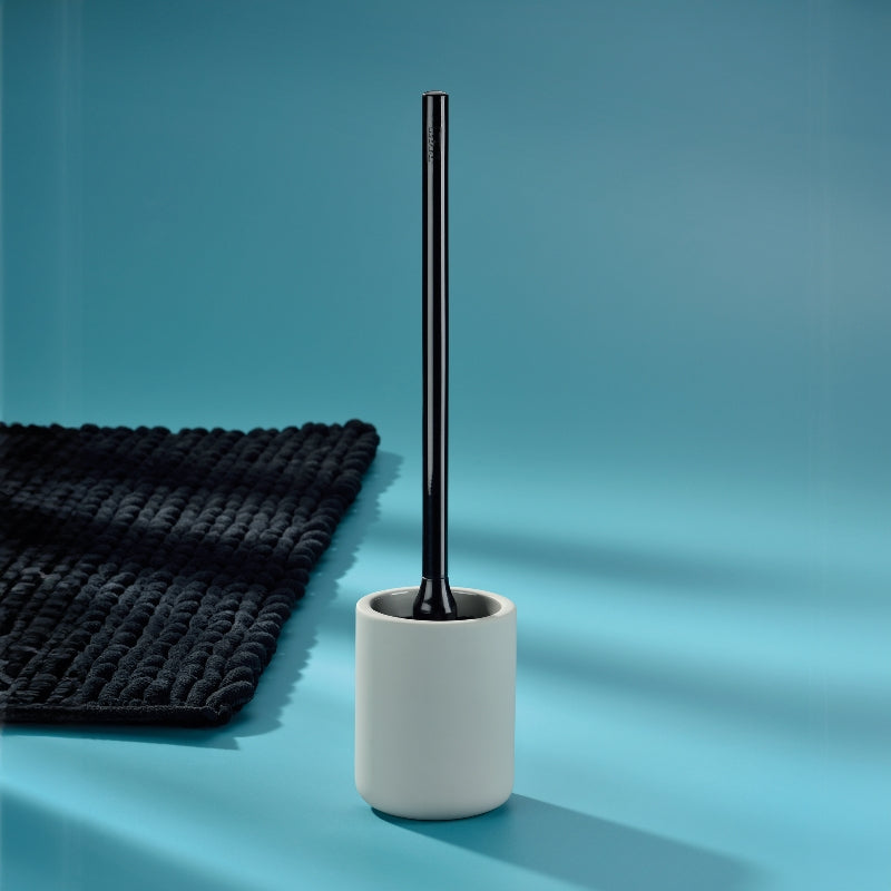 Kela 23956 – WC-Bürstenset – Keramik, Hellgrau, H 45 cm, Ø 10 cm