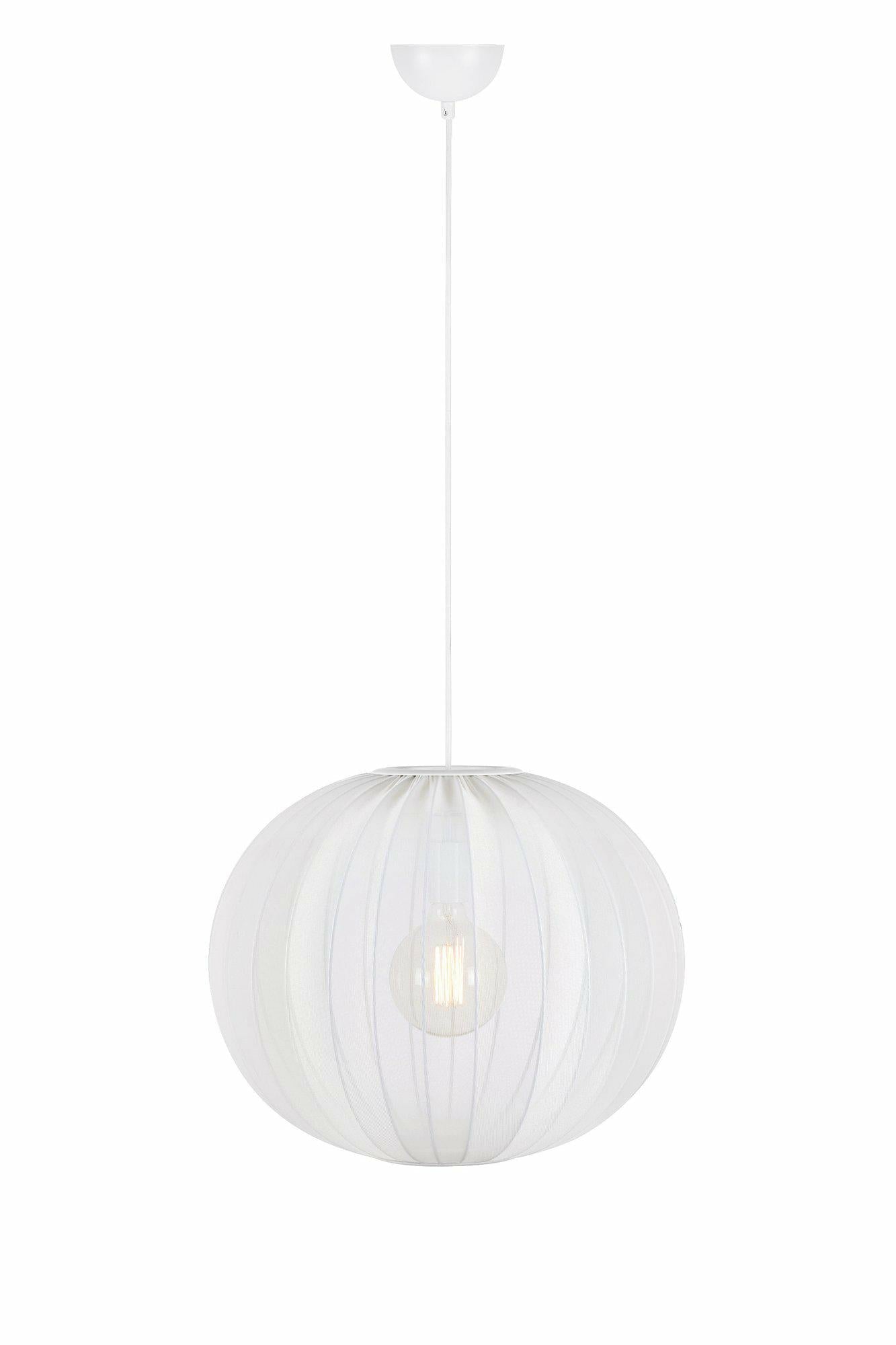 Markslöjd Pendelleuchte Florence – Ø 50 × 40 cm, 40 W, Neutralweiss, Weiss